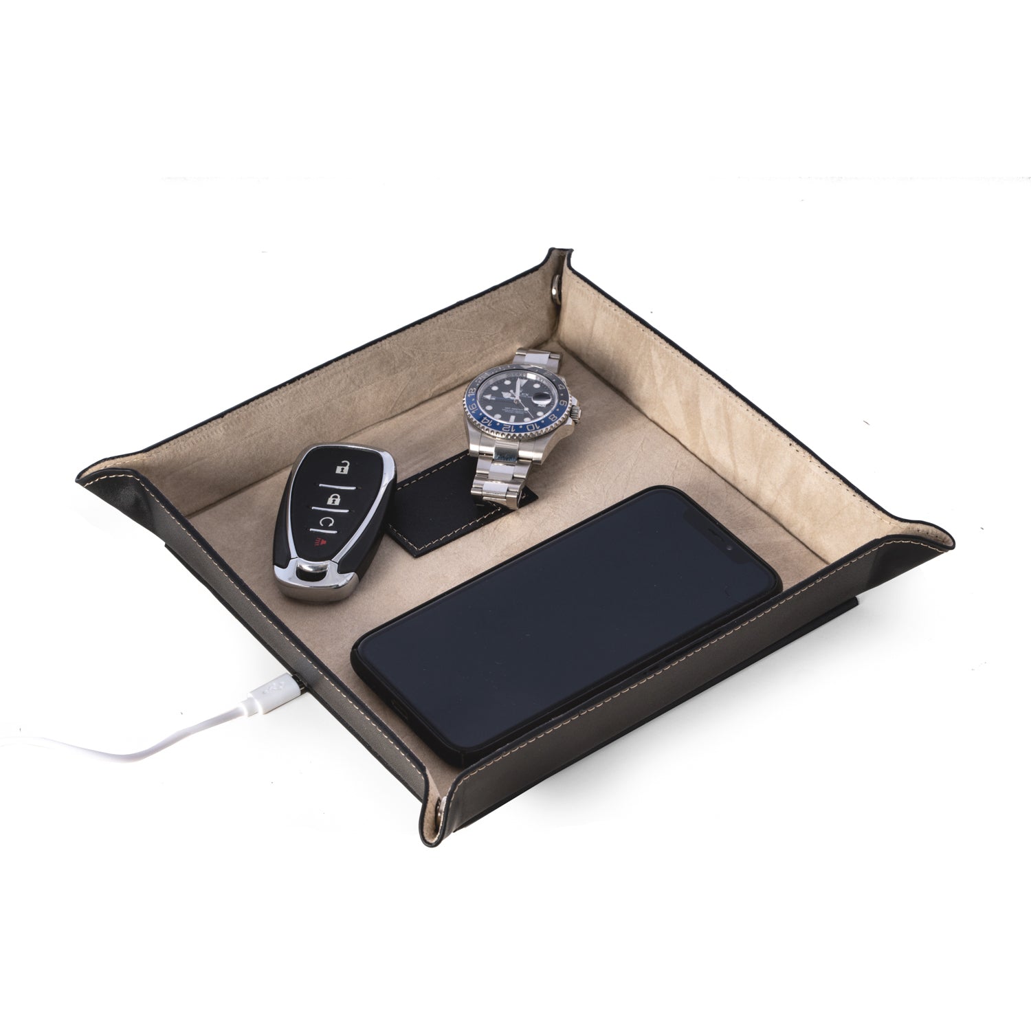 Robert Leather Valet with Wireless Charger