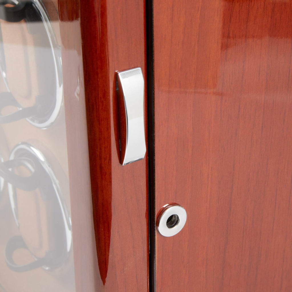Monty Twelve Watch Winder and Six Watch Storage, Burlwood Finish