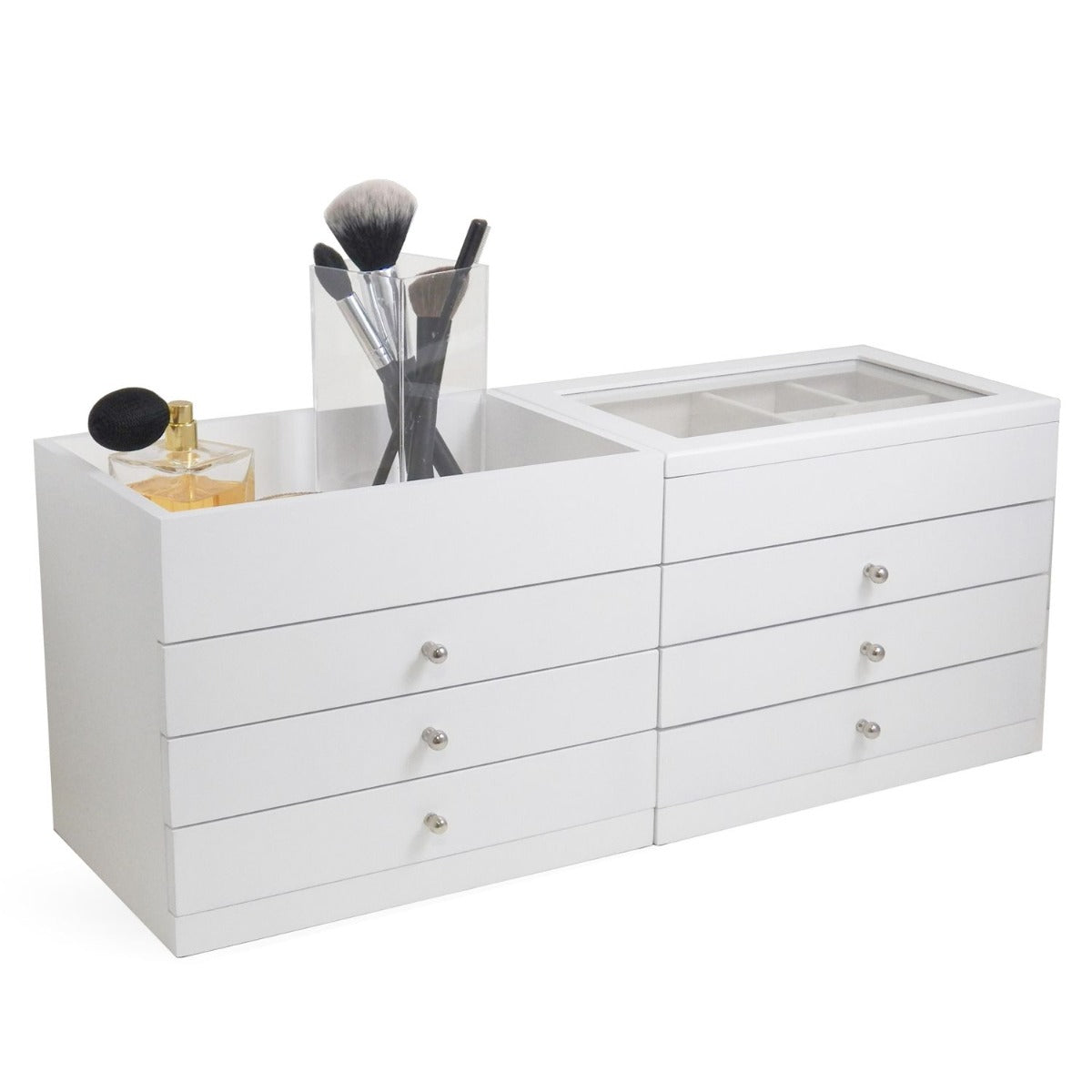 Kelly Multi-Level Jewelry Box, White