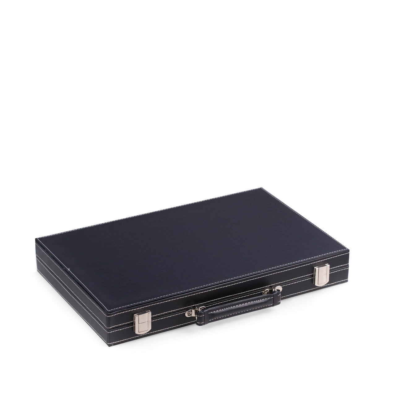 Logan Black Leatherette 15" Backgammon Set