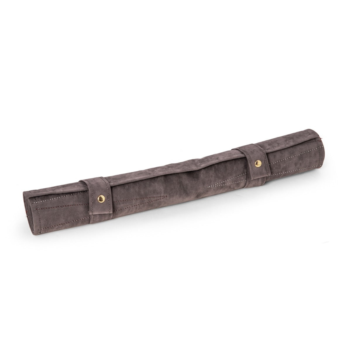 Warren Grey Suede Roll-up Backgammon Travel Set
