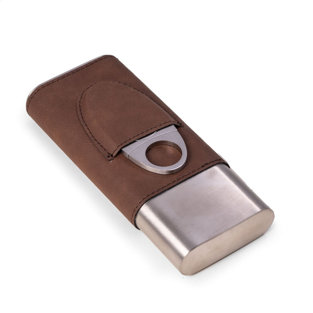 Harrison Brown Leather Cigar Case