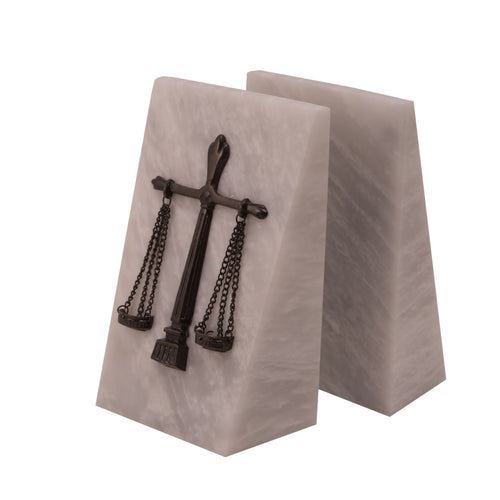 "Themis" Solid White Bookend