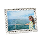 Silver Plated Rope Design 4x6 Frame