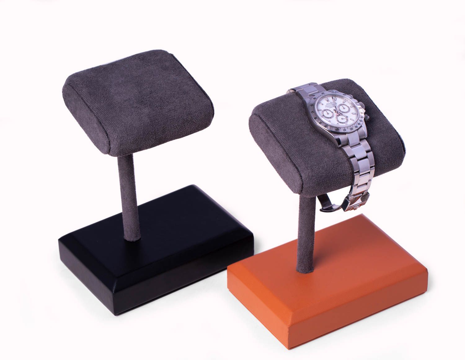 William Saddle Brown Single Watch Display Stand