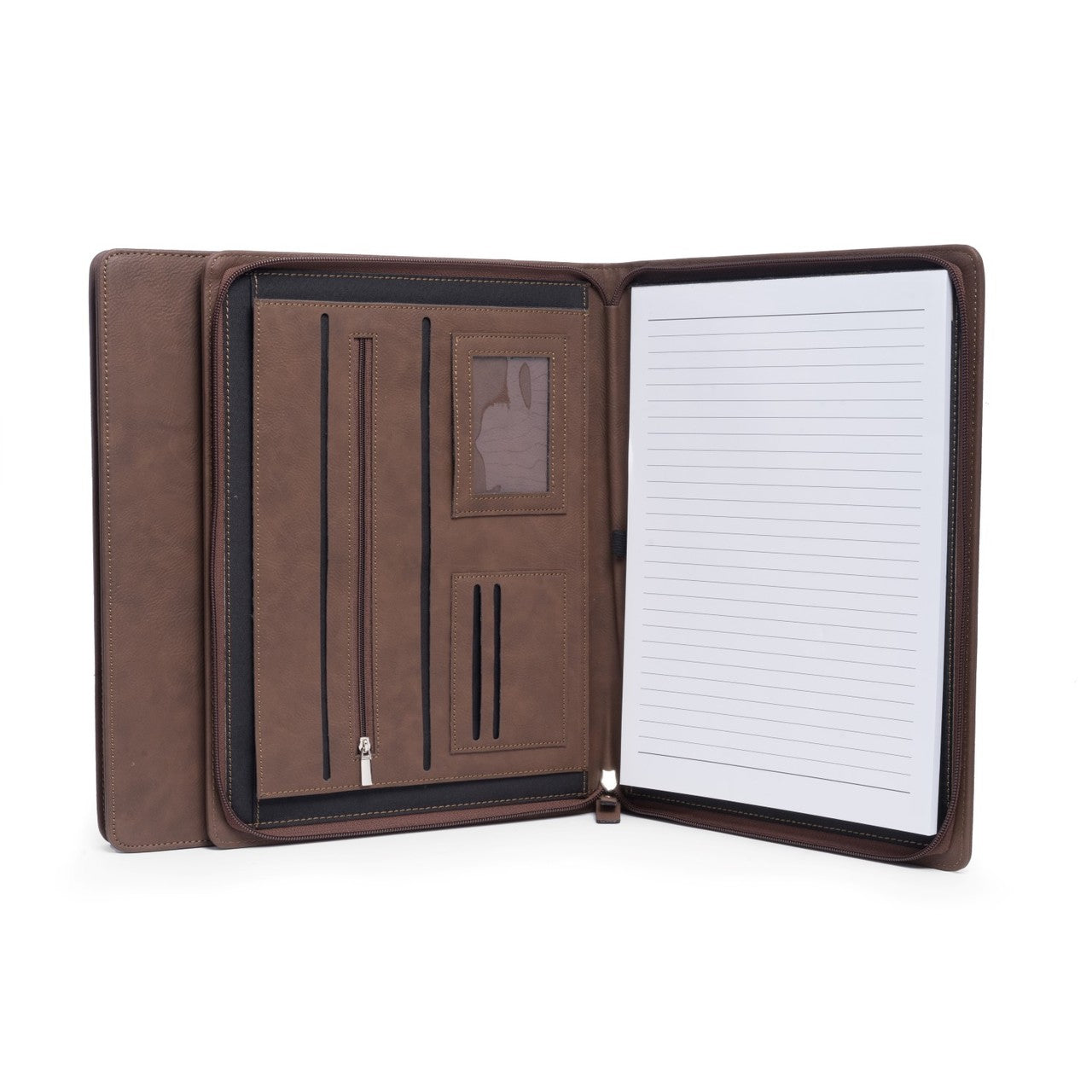 Portfolio with Zipper Closure in Brown